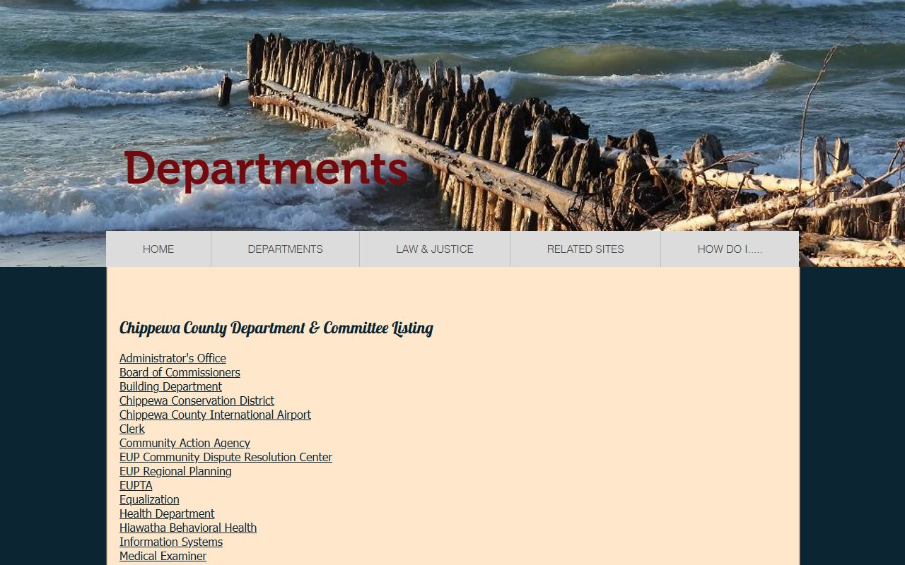Chippewa County Sheriff website for warrant records