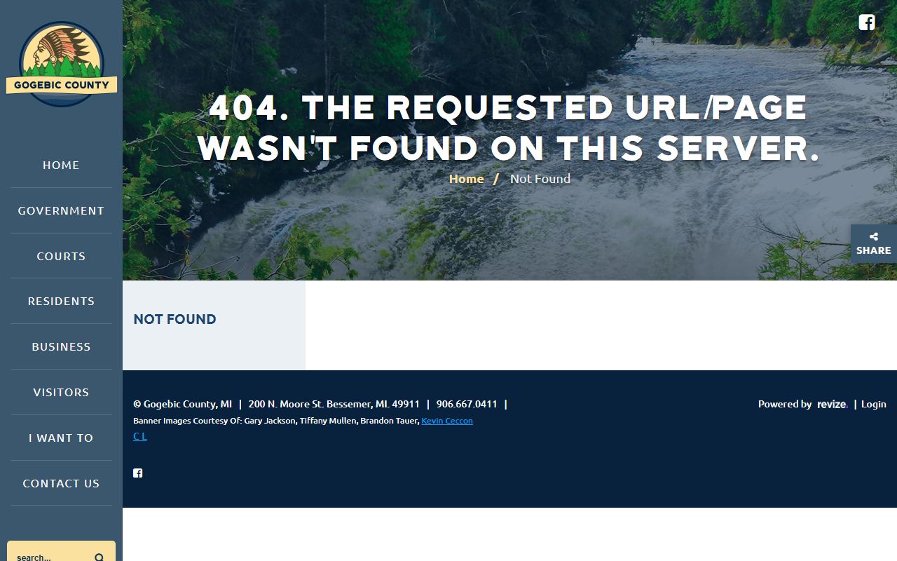 Gogebic County Sheriff website for warrant records search