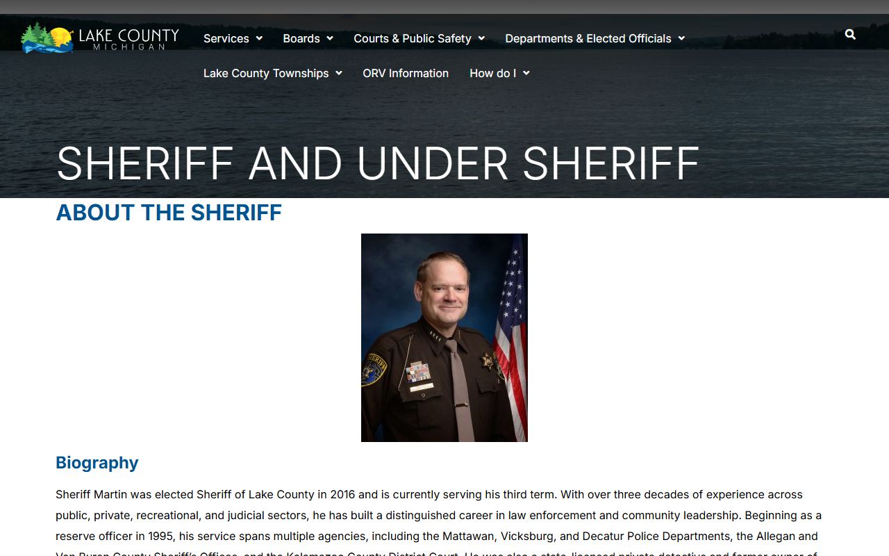 Lake County Sheriff website for warrant records search