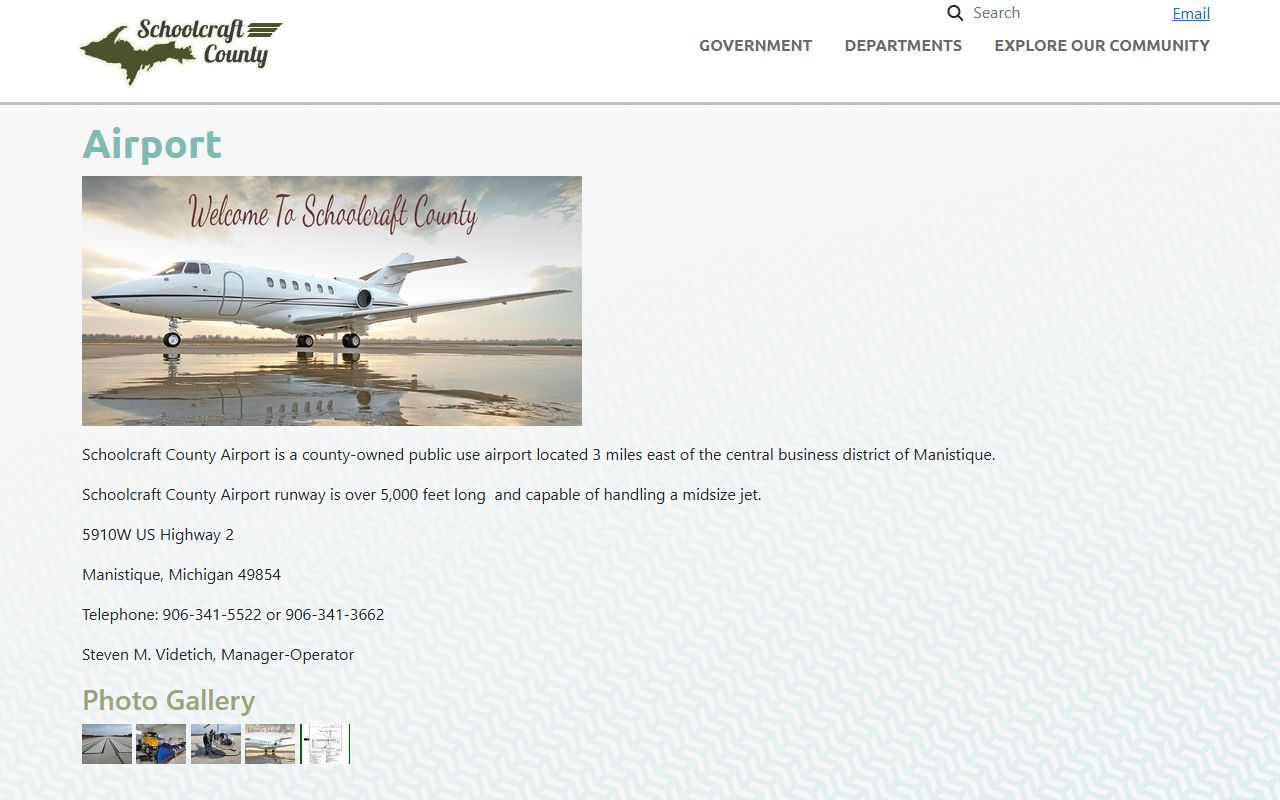 Schoolcraft County Sheriff website for warrant records in Manistique Michigan